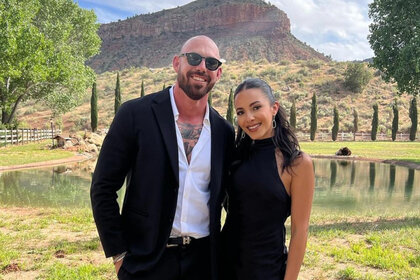 Charli Burnett and her boyfriend Corey Loftus attend a wedding in Zion National Park, Utah.