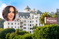 Michelle Lally overlaid onto Chateau Marmont.