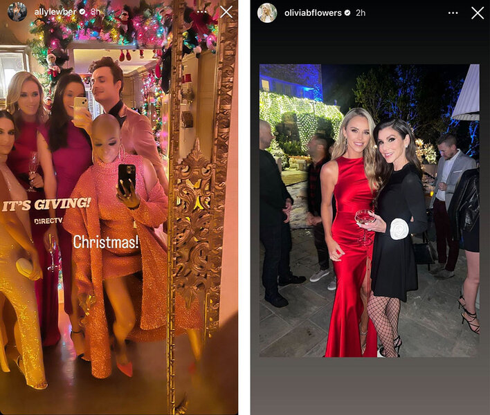 Real Housewives of Beverly Hills cast at a Christmas Party