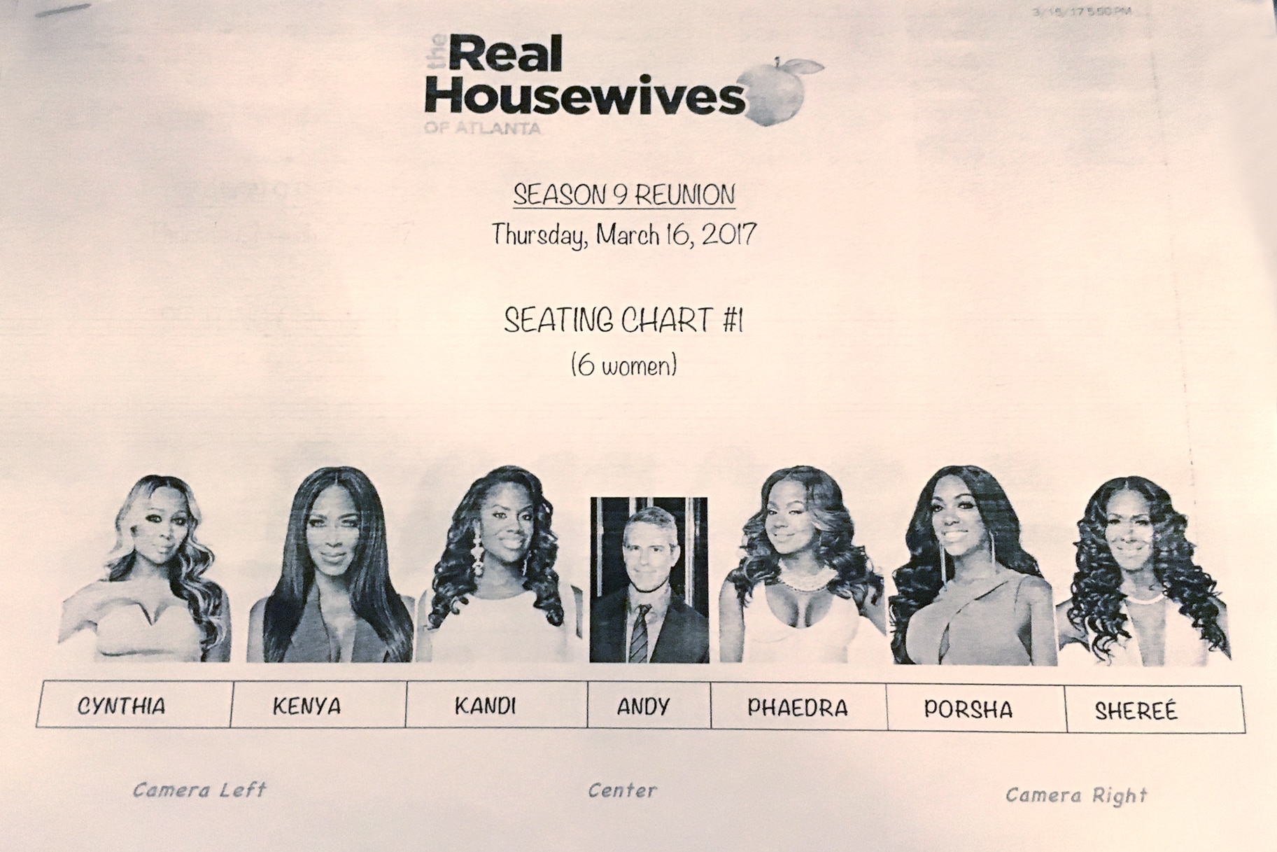 Real Housewives of Atlanta Season 9 Reunion Seating Chart Road to