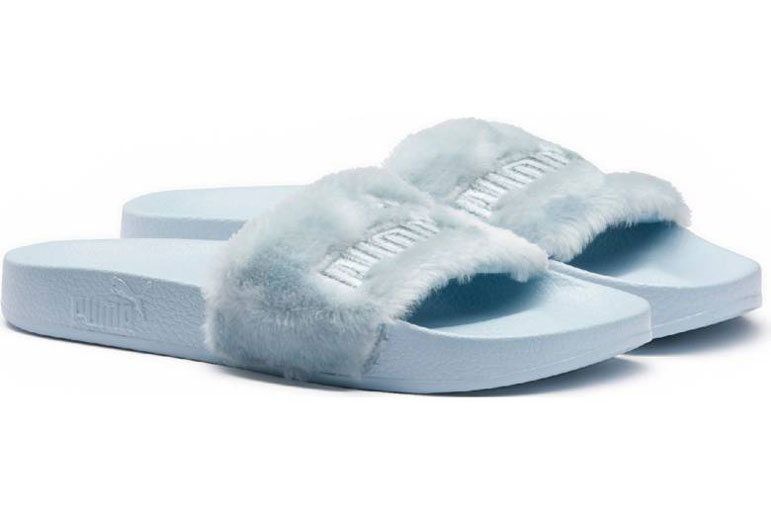 Sandals Givenchy - Blue mink fur slides - BE08209806422