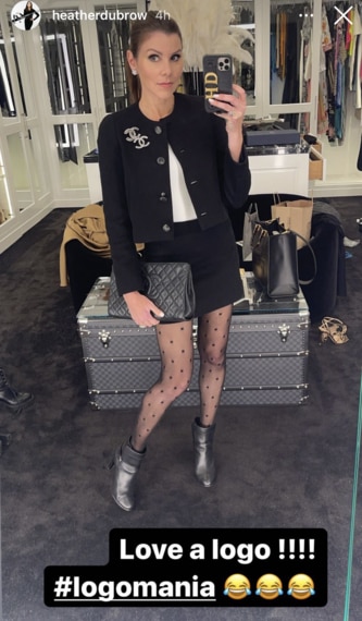 Heather Dubrow Wears Louis Vuitton Monogram Sparkle Set