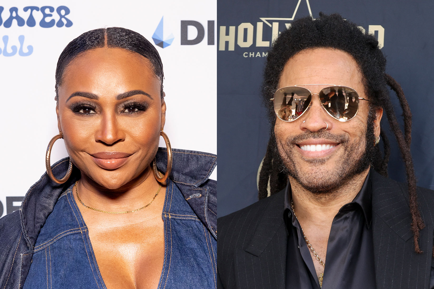 A split of Cynthia Bailey and Lenny Kravitz.