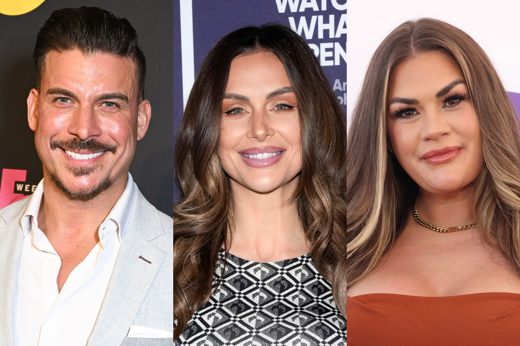 A split of Lala Kent, Jax Taylor, and Brittany Cartwright.