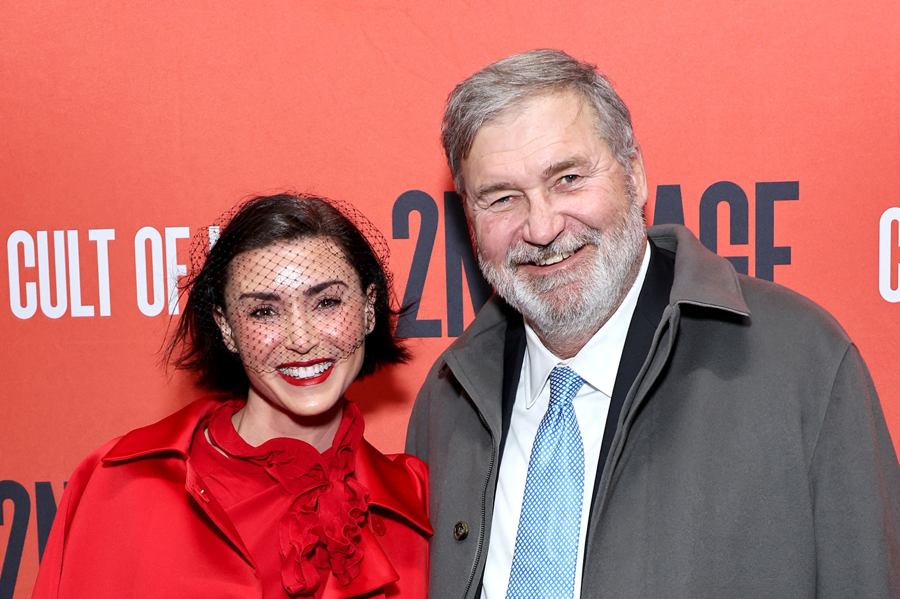 Bronwyn Newport and her husband Todd Bradley on the red carpet for "Cult Of Love" Broadway Opening Night