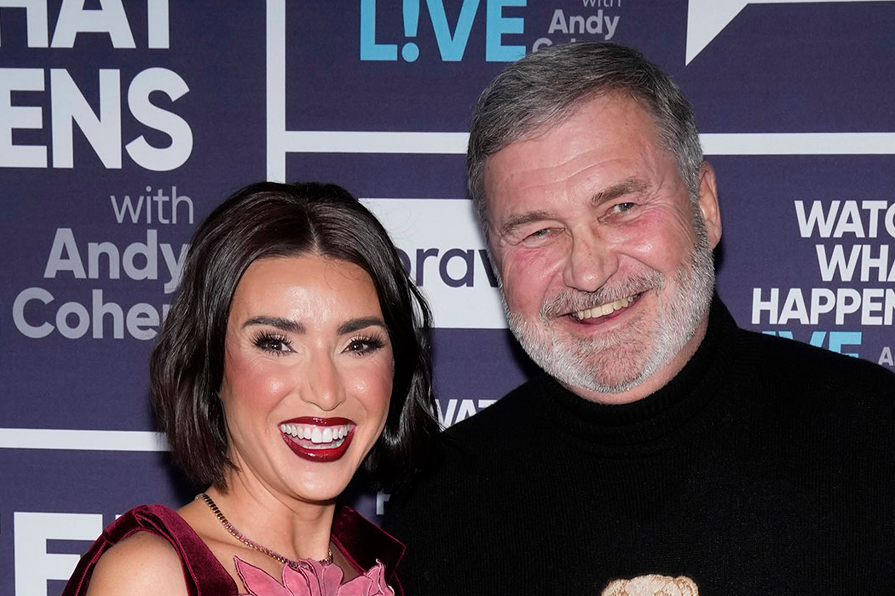 Bronwyn Newport and Todd Newport at the Watch What Happens Live clubhouse in New York City.