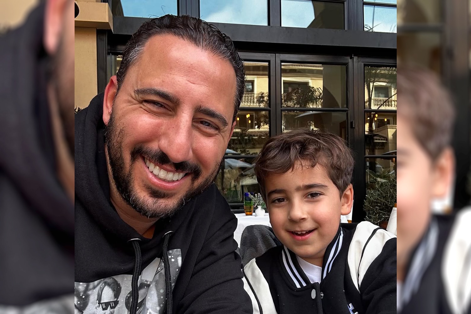 Josh Altman and his son Ace Altman pose for a selfie together