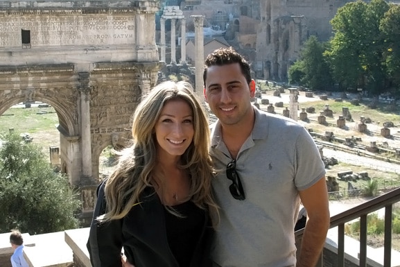 Heather Altman with husband Josh Altman on vacation in Europe together