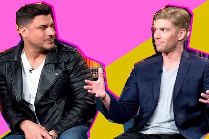 Jax Taylor and Kyle Cooke on Watch What Happens Live with Andy Cohen