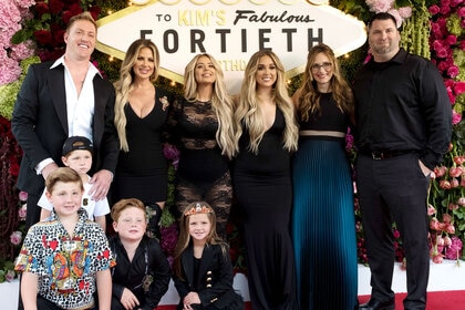 Kim Zolciak-Biermann with Family at her 40th birthday party