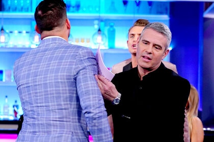 Jax Taylor, Andy Cohen, James Kennedy at Vanderpump Rules Season 7 Reunion