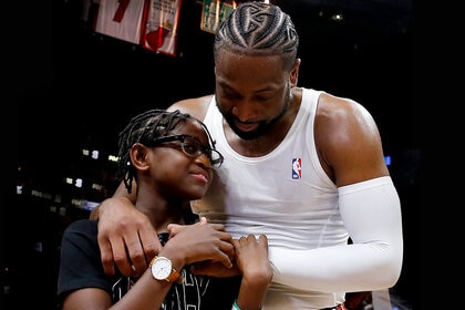 Dwyane Wade and son Zion