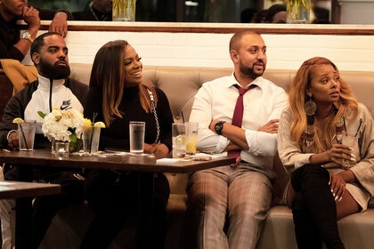 Eva Marcille Kandi Burruss Blaze Restaurant