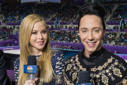 Style Living Olympics Tara Lipinski Johnny Weir Commentator Fashion