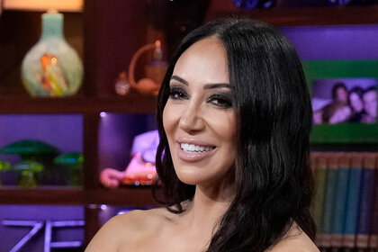 A photo of Melissa Gorga smiling on Watch What Happens Live