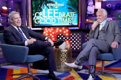 Captain Lee and Andy Cohen seen on Watch What Happens Live