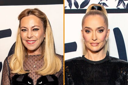 Split image of Sutton Stracke and Erika Jayne