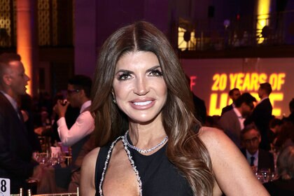 Teresa Giudice in a black dress at a gala