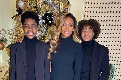 Marlo Hampton with her nephews during the holidays.