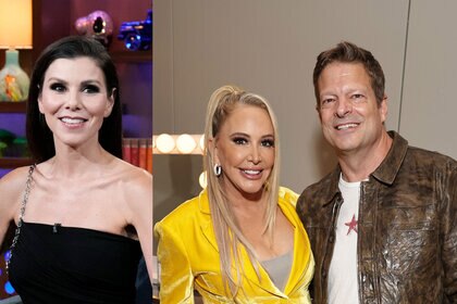 Split image of Heather Dubrow and Shannon Beador with John Janssen