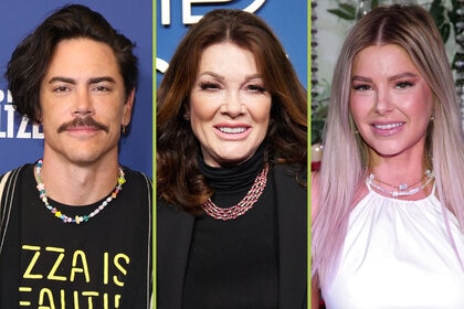 A split image of Lisa Vanderpump, Tom Sandoval, and Ariana Madix.