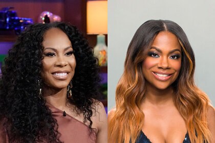 Split image of Sanya Richards Ross and Kandi Burruss