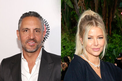 Split of Mauricio Umanski on a charity event step and repeat and Ariana Madix at a pool party.