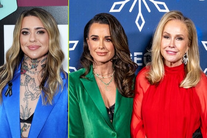 Split of Morgan Wade at the CMT awards, and Kyle Richards with Kathy Richards at a holiday event in LA.