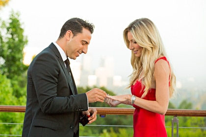 Josh Altman proposes to Heather Bilyeu and gives her a diamond ring