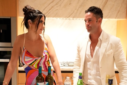 Jesse Lally and Michelle Lally standing in a kitchen together in a Los Angeles home