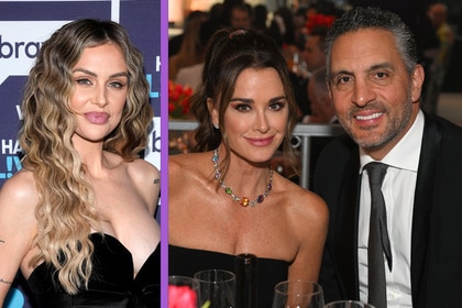 A split featuring Lala Kent, Kyle Richards, and Mauricio Umansky.