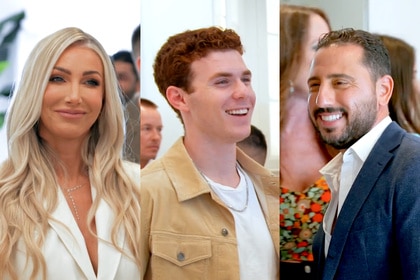 Split of Heather Altman, Josh Altman, and Nick Dubrow at an open house together
