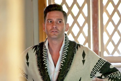 Josh Flagg standing in his home in Los Angeles, California