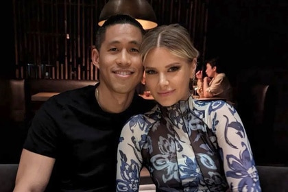 Ariana Madix with her boyfriend Daniel Wai at a restaurant together.