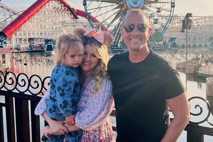 Pandora Vanderpump with her husband Jason Sabo and her son Teddy Sabo at Disneyland
