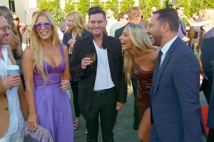 Matt Altman, Tracy Tutor, Josh Flagg, Heather Altman, and Josh Altman laughing together.