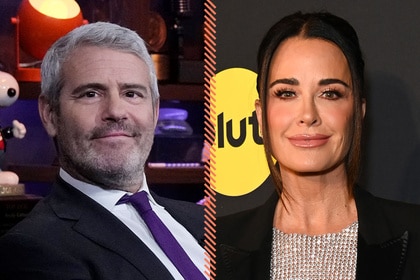 A split of Andy Cohen and Kyle Richards.