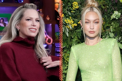 Split of Erin Foster at WWHL and Gigi Hadid at British Vogue X Self-Portrait Summer Party