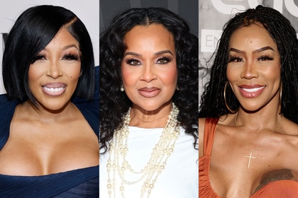 A split of K Michelle, LisaRaye McCoy, and London Deelishis Charles.