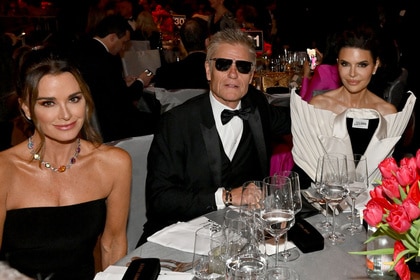 Kyle Richards, Harry Hamlin, and Lisa Rinna Elton John AIDS Foundation 31st Annual Academy Awards Viewing Party