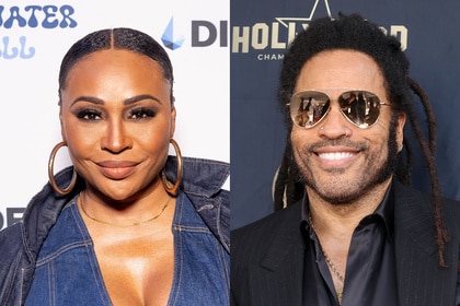 A split of Cynthia Bailey and Lenny Kravitz.