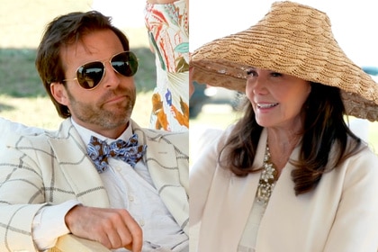 Split of Jarrett Thomas and Patricia Altschul at a horse race