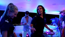 The Below Deck Crew Party On Board with the Charter Guests, Dancers and a DJ