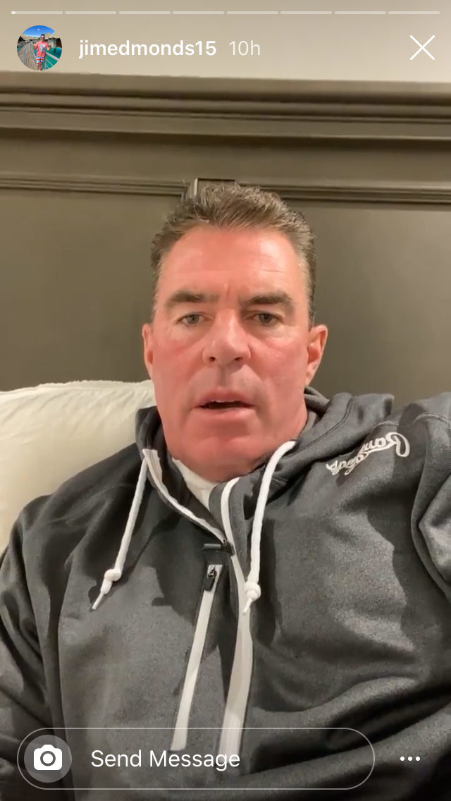 Jim Edmonds, former MLB All-Star, hospitalized, tested for coronavirus