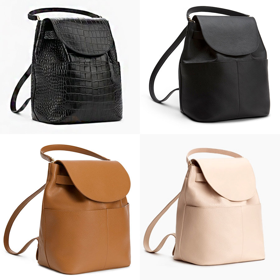 cuyana large leather backpack