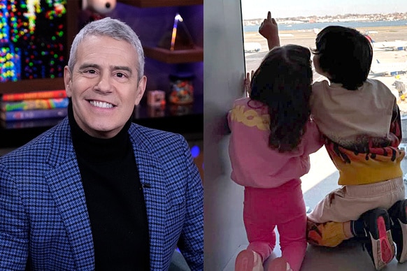 A split of Andy Cohen and his children Ben Cohen and Lucy Cohen