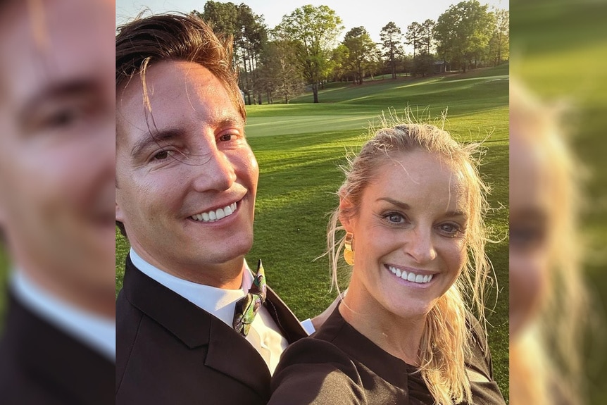 Nick Volz and Danni Baird at a black tie event together.