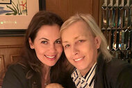 Julia Lemigova and wife Martina Navratilova together