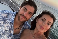 Brielle Biermann and her fiance Billy Seidl out on a boat together.