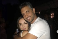 Farrah Brittany and Mauricio Umansky of The Real Housewives of Beverly Hills embrace.